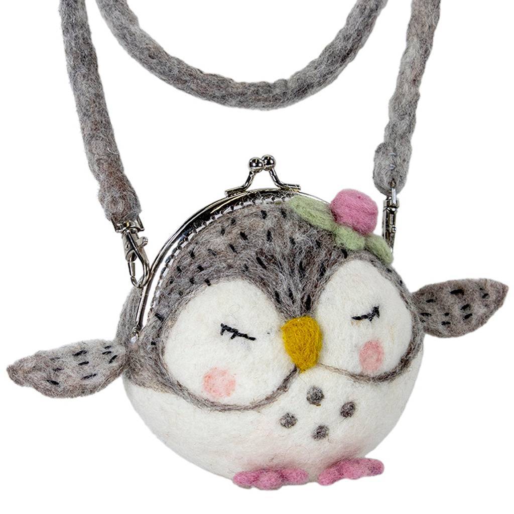 Felt Critter Purse: Olivia Owl - Wild Woolies (P)