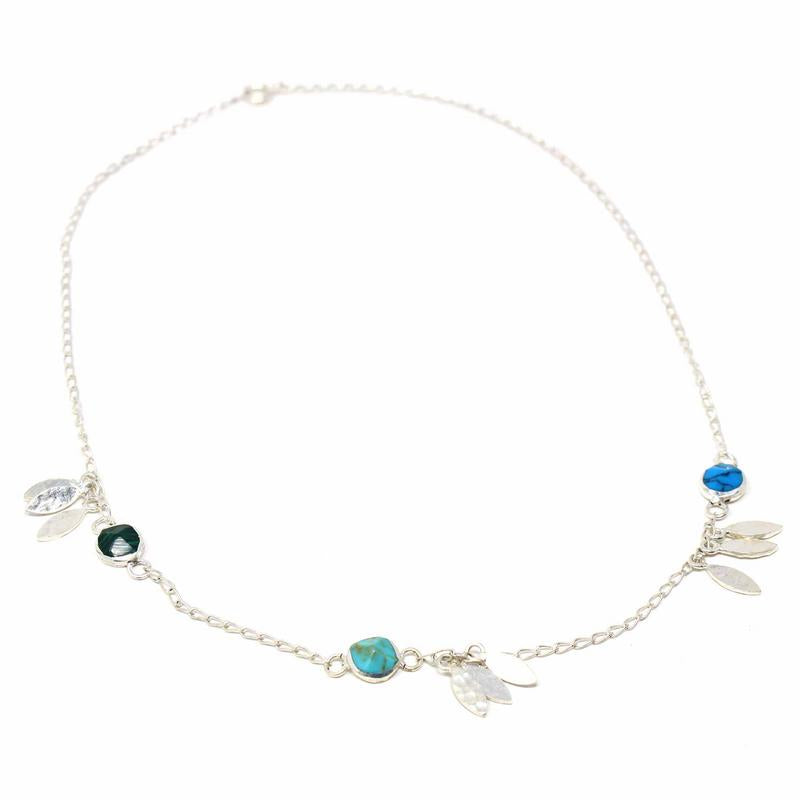 Necklace, Feathers and Turquoise