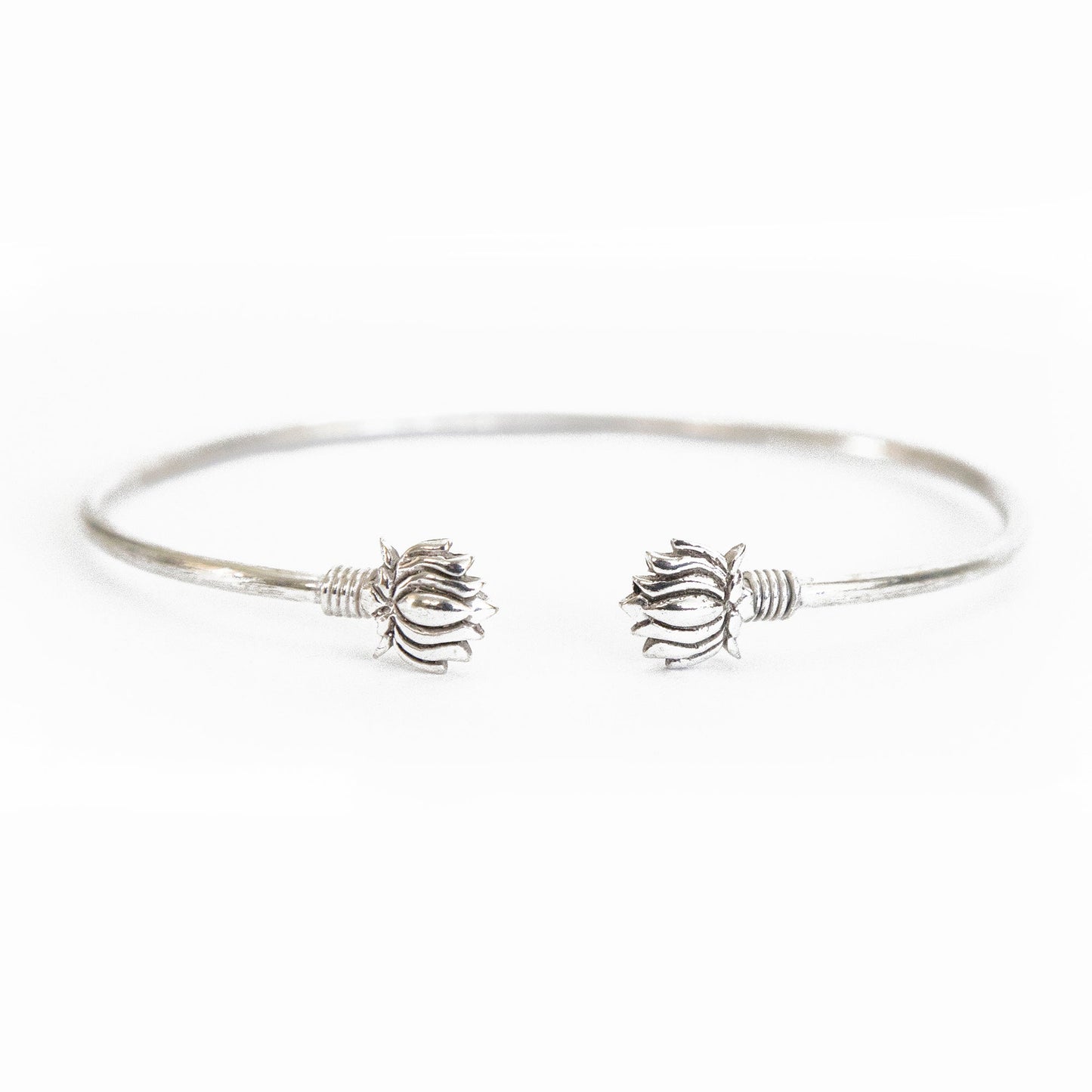 Double Lotus Cuff Bracelet