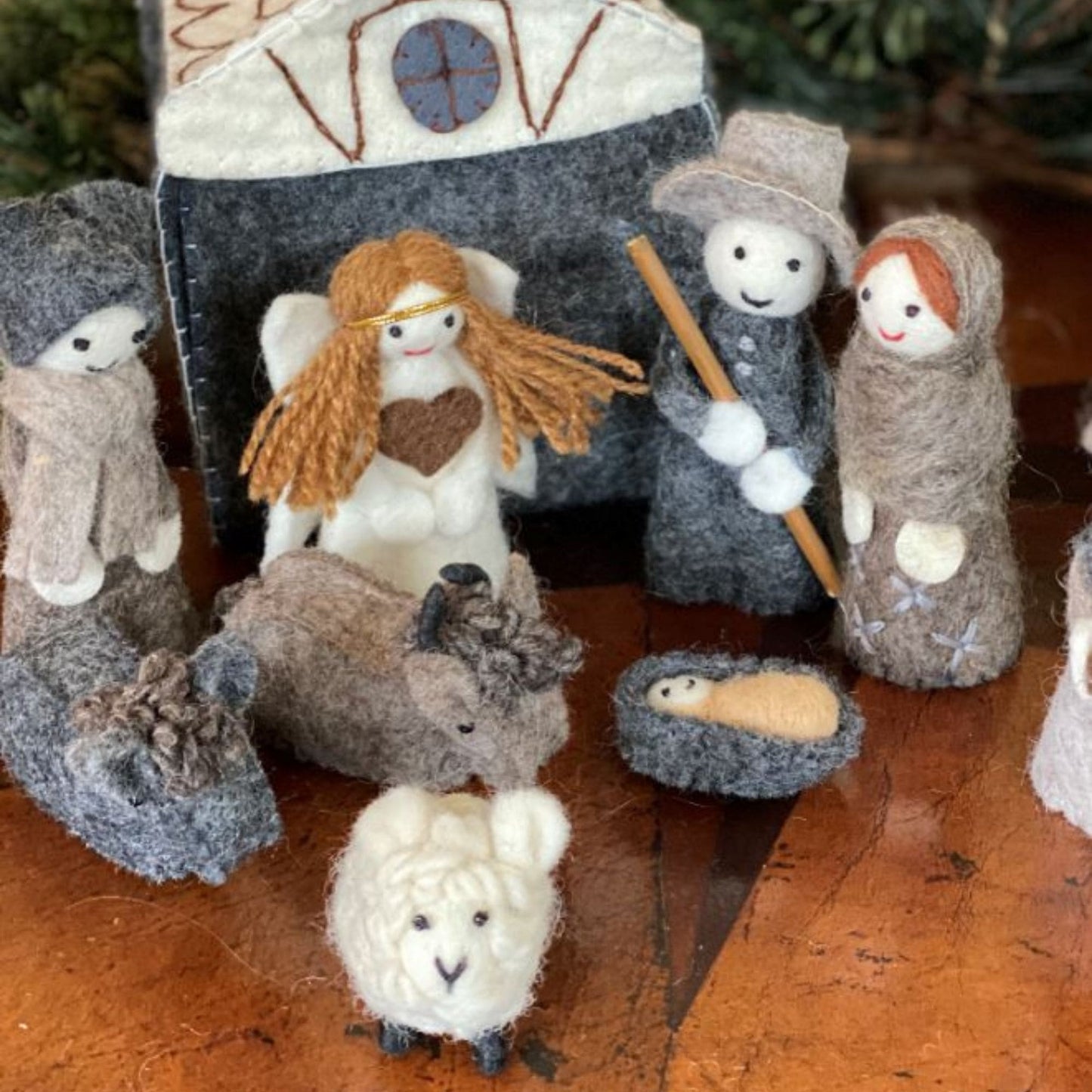 Felted Nativity 12-Piece Set