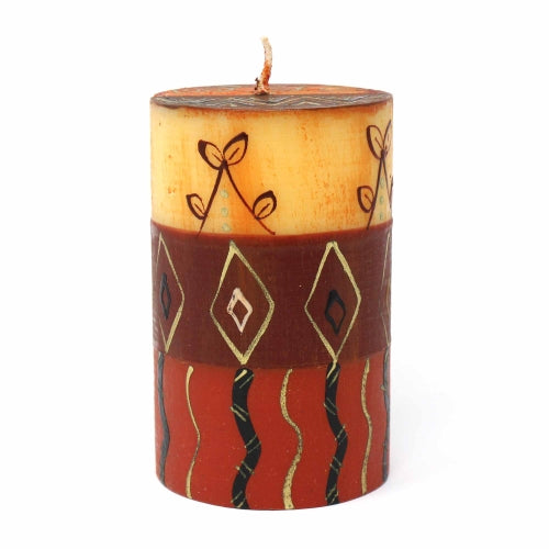 Single Boxed Hand-Painted Pillar Candle - Bongazi Design - Nobunto