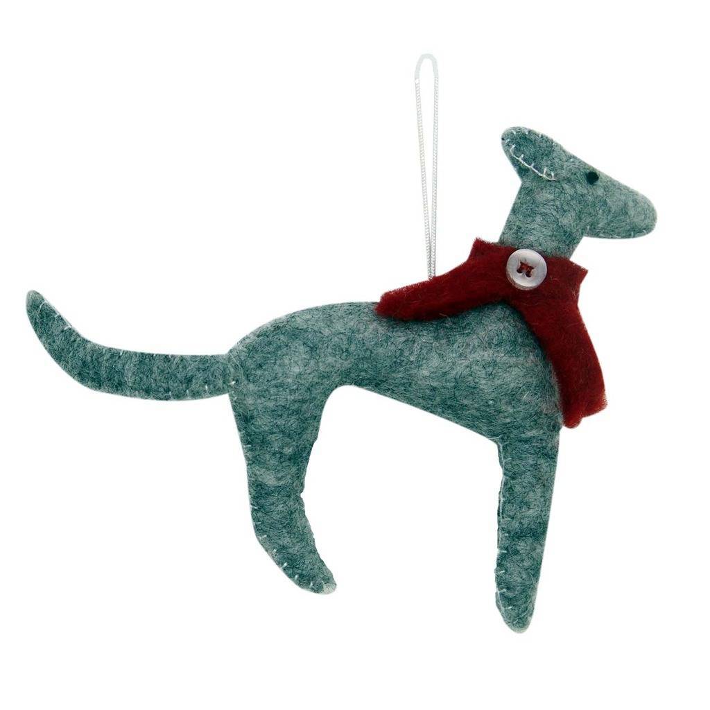 Greyhound Felt Ornament - Global Groove (H)