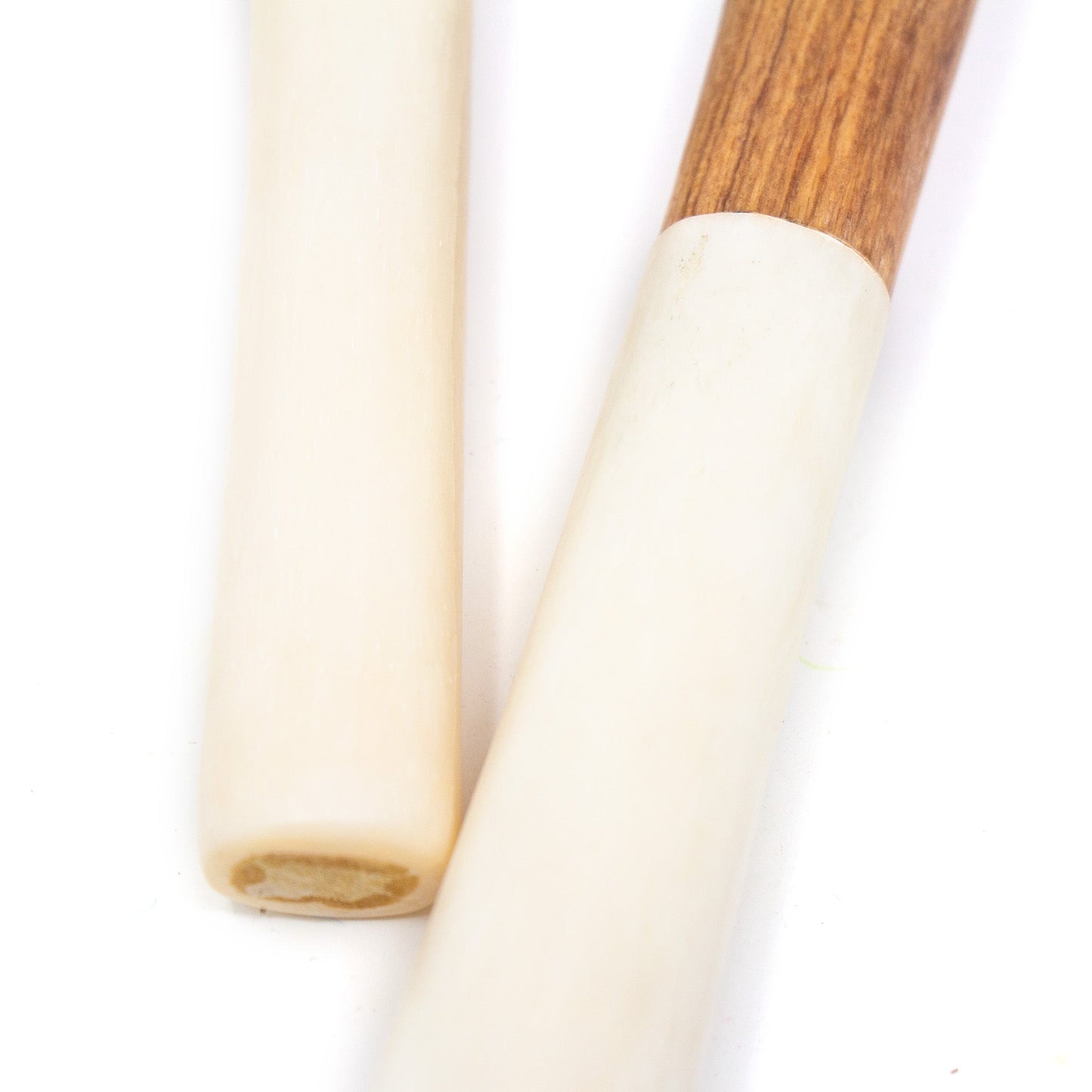 Olive Wood Salad Servers with White Bone