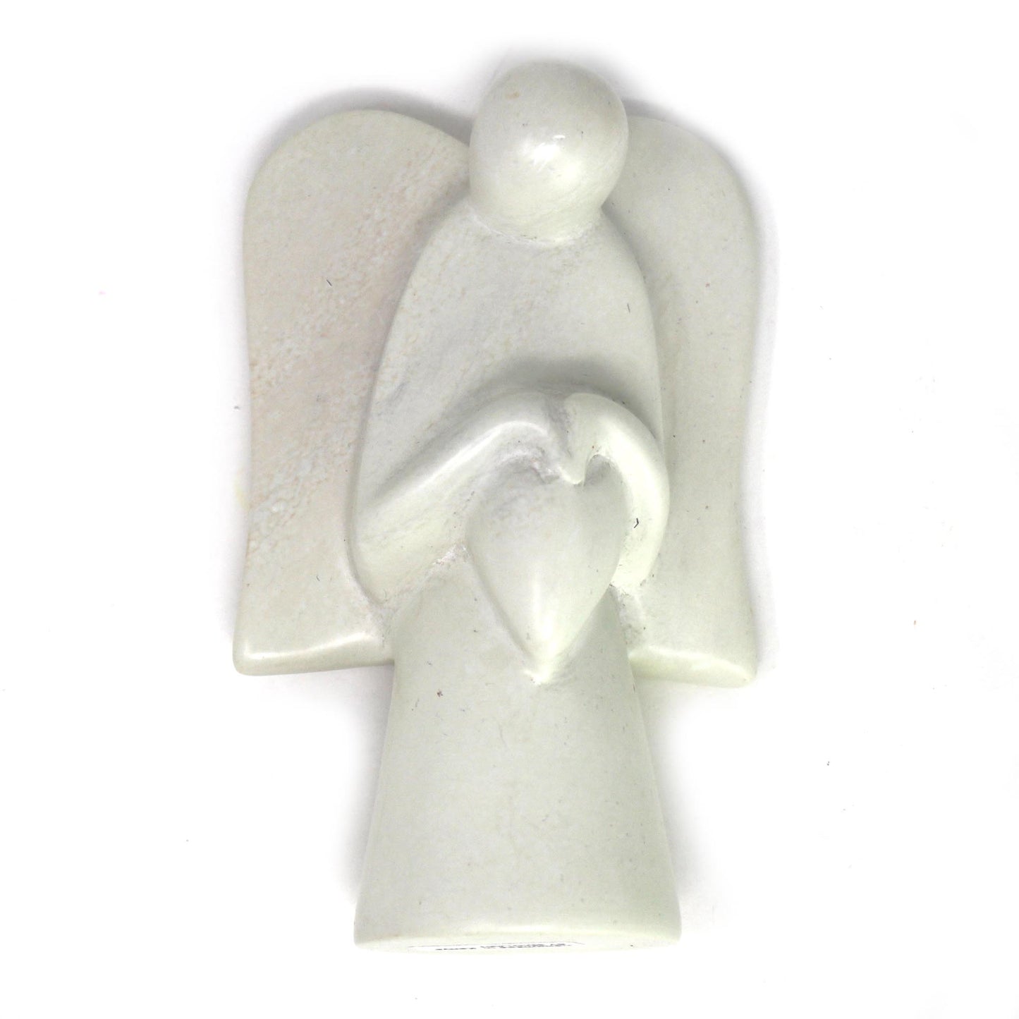 Angel Soapstone Sculpture Holding Heart