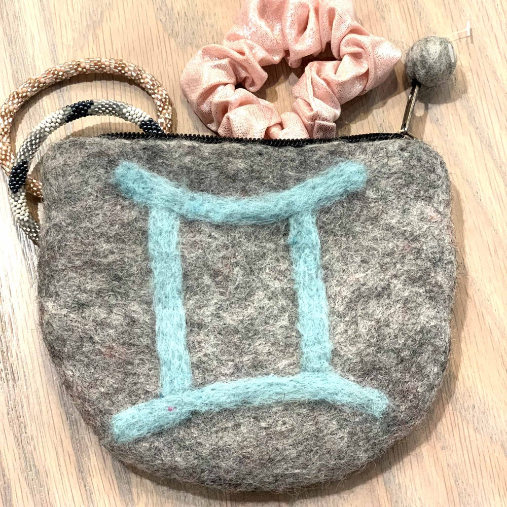 Felt Gemini Zodiac Coin Purse - Global Groove