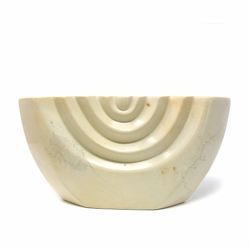 Soapstone White Menorah - Smolart