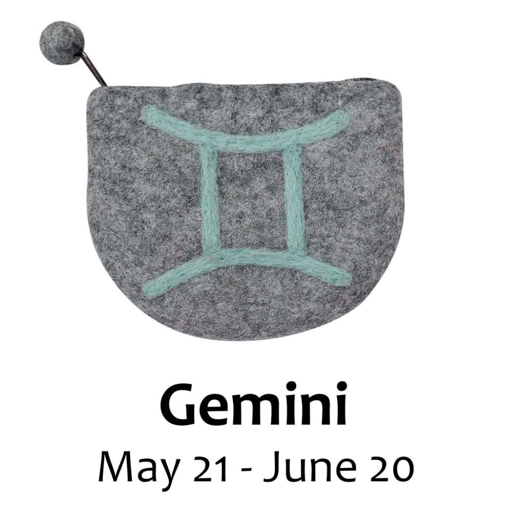 Felt Gemini Zodiac Coin Purse - Global Groove