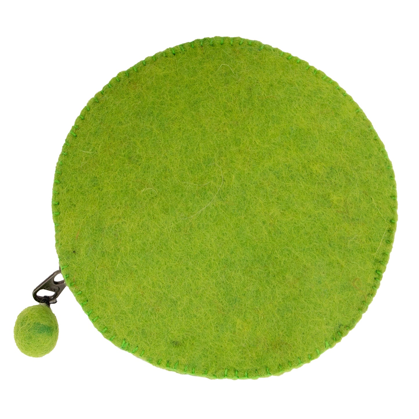 Handmade Felt Fruit Coin Purse - Lime - Global Groove (P)